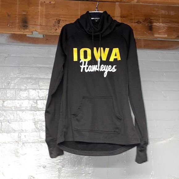 Iowa Hawkeyes Black Cowl Neck Sweatshirt - Picture 1 of 3